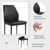 JIEXI Modern PU Leather Armless Chairs for Dining Kitchen, Steel Leg Set of 2 /4