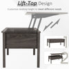 Modern Lift Top Coffee Table with Hidden Storage Floating Extendable Desk Tan