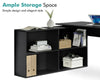 L-Shaped Computer Desk Corner W/ Shelves Workstation Home Office PC Study Table
