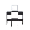 Flip-up Mirror Storage Dressing Table Makeup Dresser Desk Stool Vanity Set Home