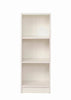 White Bookcase 3 Tier Narrow Shelving Storage Unit Living Room Bedroom