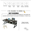 Black Home Office Computer Desk with Shelves Desktop PC Table Study Workstation