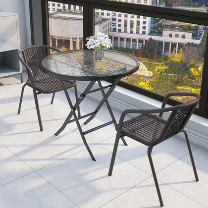 Outdoor Garden Dining Tea Table 2/4 Chairs Seat Patio Furniture Set Bistro Cafes