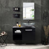 Countertop Basin Set Tempered Glass Wash Bowl Waste Tap Under Sink Unit Cabinet