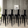 2/4x Industrial Bar Stools Vintage Tall Chair Rustic Metal Breakfast Dining Seat