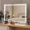 Hollywood Vanity Make Up Mirror with Lights 18-LED Tabletop Wall Metal 80x62cm