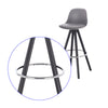 1x Barstool Breakfast stool Metal+leather Counter Bar Chair Faux Bar Stool