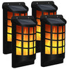 Solar Flickering Flame 60 LED Waterproof Wall Torch Light Garden Lamp Outdoor