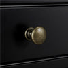 Black Bedside Cabinet with 2 Drawers & Shelf,Nightsta