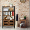 Multifunctional Bookshelf Storage Cabinet Bookcase w/ Shelves & Cupboard