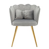 Velvet Dining Chairs Armchair Upholstered Accent Chair with Gold Metal Legs HT