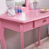 Girls Dressing Table w/ Mirror Stool Drawer Little Vanity Table Set Children UK