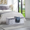 Ottoman Storage Box Large Folding Seat Bedroom Living Room Grey Black Beige