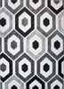 Modern Black Grey Geometric Rug Small Large Soft Living Room Rugs Hall Runners