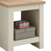 Lisbon Cream Side Lamp Table Bedside Cabinet Nightstand With Open Storage Shelf