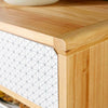 Retro Wooden Side Table or Bedside Cabinet 1 Drawer Storage Unit Metal Legs