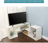 White TV Stand Unit Cabinet Beside End Standing Table Bedroom Living Room