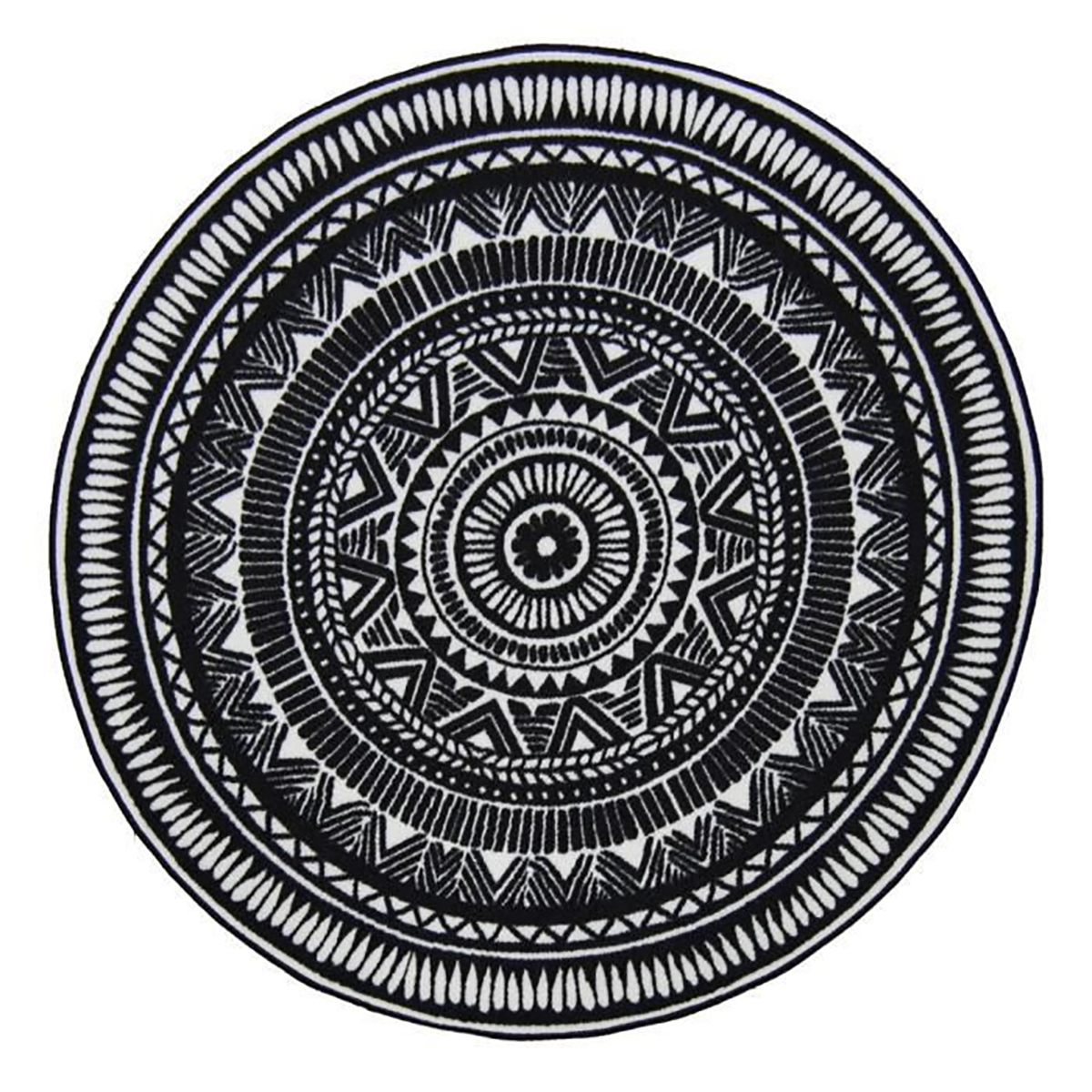 4 Sizes Round Non-slip Carpet Outdoor Floor Rug Mat Pads Geometric Acrylic