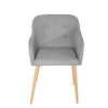 Set of 2 Fabric Armchairs Dining Chairs Metal Legs Sturdy Frame Home Cafe Shop