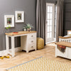 Cheshire Cream Painted 3 Drawer Pedestal Dressing Table - Vanity Table - WW12