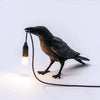 Bird Table Lamp Resin Crow Desk Lamps Bedroom Study Light Fixture Home Deco