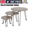 Retro Nest Of 3 End Side Tables Lamp/Coffee Tables Modern Furniture Desk Set UK