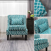 Country Style Floral Print Linen Occasional Lounge Chair Tub Armchair Wing Back