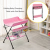 Adjustable Height Baby Changing Table Infant Diaper Changing Station with Wheels