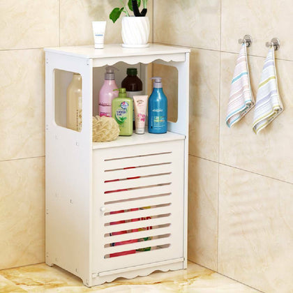 Tall Bedside Table Cabinet Nightstand Storage Bathroom Stand Unit Furniture 80cm