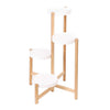 3 /4 Tier Bamboo Plant Stand High-Low Balcony Plant Stand Flower Display Shelves