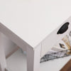 White Console Table Hallway Side Desk w/3 Drawers & Shelf Worktop Furniture