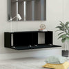 TV Cabinet TV Stand Unit Wall Mounted Floating Cupboard 2 Compartments Furniture