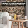 Stone Wall Wallpaper Roll 3D Effect Wallcovering For Living Room Decor UK