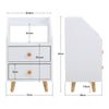 Bedside Cabinet Lamp Table Wooden Bedroom Nightstand With Storage Drawer Shelf