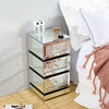 Bedroom Luxury Mirrored Bedside Table Nightstand Unit Cabinet Chest of 3 Drawers