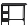 Bar Table Bistro Table MDF Metal Dining Table with 2-Tier Storage Rack Shelves