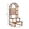 Arched Hollow Grid Wooden Storage Flower Pot Hanger Planter Climbing Stand Shelf