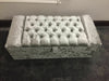 Large Crushed Velvet Fabric Diamonds Ottoman /Storage Blanket Box