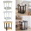 2 Tiers Coffee Table Sofa Side End Modern Tea Desk Storage Shelf for Living Room