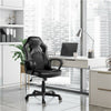 Office Desk Chair Ergonomic Computer Chair Leather Gaming Chair Home Work Black