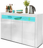 Cabinet 2/3 Doors Storage High Gloss Fronts Sideboard Display Cupboard LED Light
