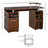 Computer Office Desk Table Workstation w/ Keyboard Tray, Drawer, Brown