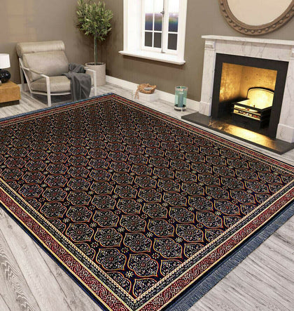 Traditional Blue Vintage Rug Soft Living Room Bedroom Large Carpet 150 x 200 cm