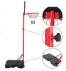 Free Standing Adjustable Basketball Hoop Net Backboard Stand Portable Wheels