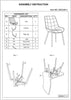 Set of 2 Dining Chair Velvet Soft Padded Seat and Backrest Metal Legs Kitchen Uk