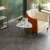 2PCS Marble Side Table Coffee End Laptop Tables Gold Metal Legs Living Room