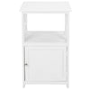 White Bedside Table Bathroom / Hallway Cabinet Cupboard Slim/Small With Storage