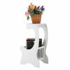 Small Round Side Table Room Tea Coffee Lamp Plant Stand Modern White Furniture