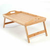 Wooden Bamboo Food Serving Breakfast Tea Coffee in Bed Lap Tray Folding Legs