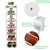 7 Tier Shoe Rack Storage Shelf Corner Shoes Cabinet Organiser Stand Unit Wood